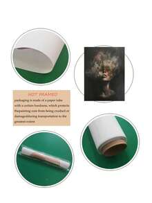 1幅暗黑学院风艺术版画，超现实哥特式家居装饰，暗黑极简抽象墙画，暗黑氛围帆布墙画，情人节礼物，情侣礼物，秋冬季装饰，节日礼物，墙画，墙面装饰，家居装饰，房间装饰，帆布墙画，海报，带框墙画，可选画框 - 彩色 - 查看 11