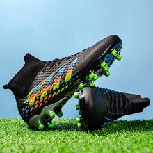 Men's Football Shoes, Girls' And Boys' Football Shoes, Sturdy Football Sports, Outdoor Training Shoes Artificial Ground Soccer Shoes And Sports Shoes - Black - View 2