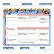 Weekly To Do List Notepad With 52 Undated Sheets(85"*11")- Undated Weekly Planner Notepad For Office Desk Accessories And Supplies - Midnight Lilac - ColorE - 查看 2