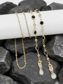 时尚波西米亚风眼镜链，艺术个性太阳镜项链挂绳，便捷眼镜挂绳 - 寶石眼鏡鏈 - 查看 7