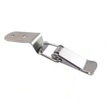 4pcs 90 Degree Polished Stainless Steel Elbow Latch Locks With Screws, Heavy Duty Quick Release Latches For Toolbox, Engine Hood, Crates, Boxes - Silver - View 4