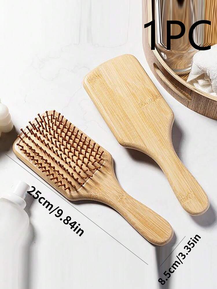 Bamboo Hair Brush, Natural Wooden Anti-Static Brush For Hair And Scalp, Styling Tool For Combating Static - Multicolor - View 12