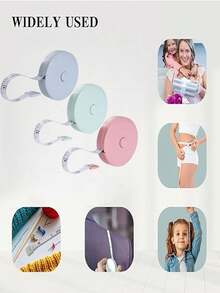 Soft Retractable Ruler, Body Fabric Sewing Tailor Knitting Craft Weight Loss Measurement, Retractable Black Double-Sided Tape Measure Body Measurement - Multicolor - View 1