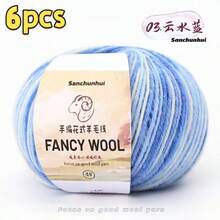 6 Packs, 50g*6 Packs, Colorful Ombre Wool Blend Yarn - Ideal For Knitting Sweaters, Vests, Hats And Shawls - 6 Skeins Of Bacon-dyed Wool - View 21