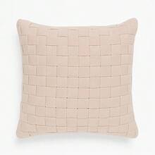 Capa de Almofada Decorativa em Fita Trama em Algodão – Estilo Rústico – 45cm x 45cm - Areia - Visão 10