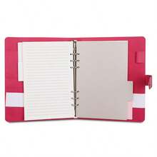 SUIOO Office Depot Padfolio Rosa Libreta con pasta dura Sketchbook con cierre con broche Cuaderno con 4 Separadores Libreta de notas con portatarjetas y portabolígrafo Diario de 96 hojas Rosa - como en la foto - Ver 3