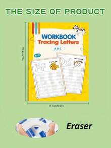 1 Set A-Z Letter Practice Book, Includes Writing Practice, Reusable Handwriting Workbook And Magic Practice Book, Suitable For Students, Stationery, Learning Supplies, Ideal Gift For Back To School, Christmas, Learning Rewards, Holidays Or Birthdays