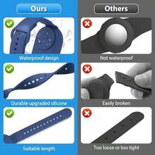 Pulsera para ocultar Galaxy SmartTag2, impermeable para niños ancianos, mochila equipaje (negro/azul) - Negro y azul. - Ver 5