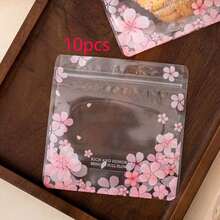 10个/50个装食品密封袋，透明旅行食品储存可重复密封防水塑料袋 - 彩色 - 查看 7