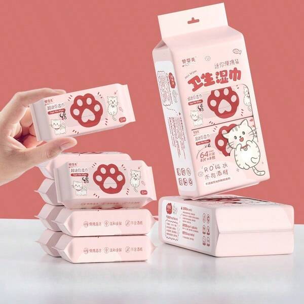 Toallitas húmedas para limpieza de mascotas, paquete pequeño portátil de toallitas húmedas para uso diario