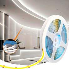 1 Stück 5V COB LED Lichtstreifen mit Batteriebox - flexibel & kürzbar, warmweiß/weiß, batteriebetrieben (Batterien nicht enthalten) für Schlafzimmer, Küche, Wohnzimmer, Fantasy-Themen Dekoration, LED Beleuchtung für Schlafzimmer, Küchenbeleuchtung, moderne Beleuchtung, Schaltersteuerung - COB-LED-Streifen - Übersicht 3