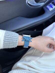 1条彩色真皮表带，兼容 38mm、40mm、41mm、42mm、44mm、45mm、46mm、49mm，适用于 Ultra系列10/9/8/7/6/5/4/3/2/1 SE - 藍色 - 查看 6