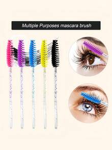 20/50/100/200/250/300/400pcs Disposable Transparent Eyelash Extension Brushes, Makeup Brushes - Multicolor - View 3