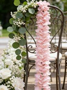 1/200支人造丝樱花藤蔓花，情人节新娘捧花，春季装饰，婚礼花瓶，家居/餐厅/卧室装饰，节日/生日派对用品，户外花园装饰，情人节 - 淺粉色 - 查看 4