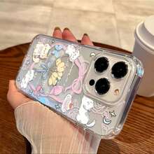 Cute Pattern Magnetic Phone Case for IPhone17 16 15 13 11 12 14 Pro Max XS Max X Shockproof Clear Cover - transparente - Ver 6