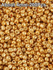 2/3/4mm Golden Silvery Glass Seed Beads, Loose Spacer Seed Beads For Jewelry Making, DIY Bracelets Necklaces Earrings Craft Accessories - Glass Seed Beads - View 15