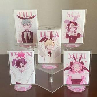 Anime ALIEN STAGE 10 Cm Acrylic Character Sua Mizi Till Luka Ivan Hyuna Standing Model Desktop Decoration Fan Collection Gift