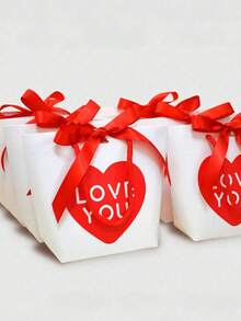 Simple Black & White Bow Decor Gift Tote Bag, Large Capacity White Paper Shopping Bag, Solid Color Shopping Bag, Small Business Supplies, Father's Day, Mother's Day, Back To School, Summer Wedding, Birthday Gift, Premium Gift Bag, Quality & Affordable, Wedding Favor, Elegant Gift Bag For Friends And Family - Multicolor - View 8