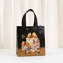 4/8pcs Assorted Reusable Christmas Gift Packaging Bags With Handles, Non-Woven Fabric Party Gift Bags - Multicolor - View 5