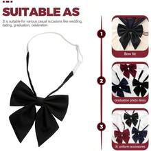 Arco De Graduacin Corbatn De Traje De Marinero Hada Madrina Arco Decoraciones De Corbata De Lazo De Nia Pajaritas De Esmoquin Pajarita Japonesa Cinta Pao Perder Uniforme - negro + 13,00X12,00X1,00CM - Ver 6