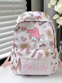Sanrio Licensed Hello Kitty/Kuromi/Cinnamon Roll/Pompompurin/My Melody Backpack 2025 - Back To School Backpack & School Supplies, Waterproof Large Capacity Backpack, Multi-Pocket Design, Breathable Adjustable Shoulder Straps, Cute Anime Back To School Essential (Valentine's Day/Christmas/Graduation Gift), Suitable For Middle And High School Students School Bag Bookbag - Multicolor - View 9