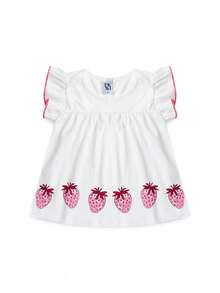 Platinum Kids Conjunto Infantil Feminino Morangos Brilhantes - Branco - Visão 4