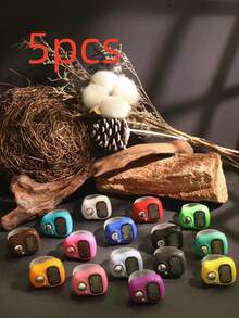 1pc/5pcs/10pcs Handheld Electronic Digital Tally Counter Ring, Manual Electronic Digital Counting Clicker, Style Intelligent Electronic Digital Counter Bracelet/Ring - Multicolor - View 15