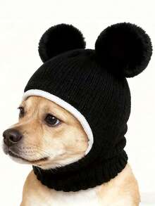 1顶舒适针织保暖宠物帽，适合中大型犬 - 彩色 - 查看 12