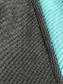 男士黑色美式橄榄球球衣休闲短袖刺绣V领T恤，派对及运动服饰 - 黑色 - 查看 3