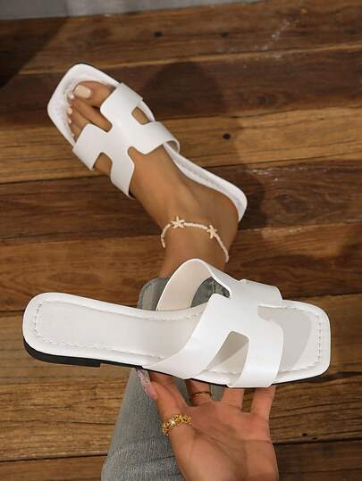 Dammode i semesterstil med platta vävda tofflor, bekväma och snygga, andningsbara strandsandaler, retro bruna/svarta/vita/rosa/magenta/rödfärgade slip-on lata skor