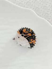 2pcs Cute Animal Element Faux Hedgehog Small Hair Clips, Princess, Bangs, Side Bangs Clips, Suitable For Vacation, Daily Outings, Hairstyle Decoration Accessories, Headband, Bohemian Elegant - Multicolor - View 4