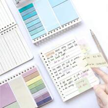 1本可伸缩便签本，多功能学生/办公用品套装，时尚低调的颜色，适合学校、办公室、学生（男女皆宜）和职场人士使用。也是一份很棒的返校礼物。 - 彩色 - 查看 10