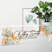1个个性化亚克力定制办公桌铭牌，可定制文字，20种款式，个性化办公桌铭牌，定制办公桌铭牌，亚克力办公桌配件，个性化办公礼品，送给同事、老师，员工感谢礼品 - 彩色 - 查看 30