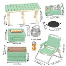 1 Set de Muebles de Casa de Muñecas para Niños, Incluye Accesorios en Miniatura para Casa de Muñecas, como Sala de Estar, Sofá, TV, Refrigerador, Juguetes, Decoración en Miniatura para Casa de Muñecas, Accesorios Miniatura para Casa de Juguete, Adecuado para Niños y Niñas - Multicolor - Ver 10