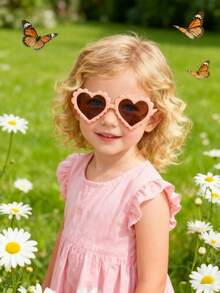 Set de 5 piezas - Juego de gafas de moda para niños, gafas con estilo de margarita lindas, gafas con tema de margarita fresca, gafas con estilo de orejas de gato - Multicolor - Ver 3