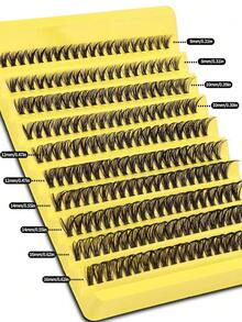 ( 200Pairs Total) 40D Multi-Style Length Mix-And-Match Fairy-Like, Lightweight And Dense False Eyelashes, Creating A Natural And Three-Dimensional Layer, One Key Unlock Manga Lashes Effect, Easy To Achieve Comic Eye Freedom - D - View 3