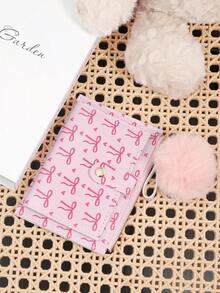 This Fashionable Card Holder Features A Fluffy Pom-Pom Pendant And A Bow-Heart Shaped Clasp. It Is Slim And Lightweight, Convenient To Carry. It Can Hold Cash, ID Cards, Credit Cards, And Coins. It Makes An Ideal Gift For Birthdays, Anniversaries, Christmas, Valentine's Day, And Other Occasions For Your Loved Ones, Ladies, Girls, Teenagers, College Students, And Students. It Is Also Suitable For School Dorms And Back-To-School Season. - Hot Pink - View 6