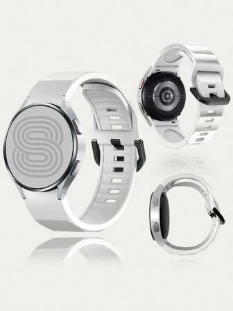 20 mm robust sportarmband kompatibelt med Samsung Galaxy Watch 5 Pro/Galaxy Watch 7/6/5/4 40 mm 44 mm armband/6 Classic 43 mm 47 mm/4 Classic 42 mm 46 mm, silikonarmband utan mellanrum, 20 mm snabbkopplingsarmband, presenter till vänner och familj