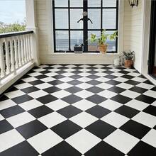 MORCART 40片自粘乙烯基地板砖，防水，可移除，尺寸为7.8英寸 x 7.8英寸，适用于DIY安装于浴室、厨房、壁炉、宠物屋、楼梯、卧室、墙面等处，黑白两色可选。 - 彩色 - 查看 4