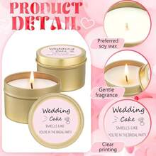 Conelist 8 Pcs Bridesmaid Proposal Gifts Smells Like You'Re In The Bridal Party Candles Bridesmaid Gifts Natural Soy Wax Candles For Best Friends(Pink,Floral) - MàuA - Xem 3