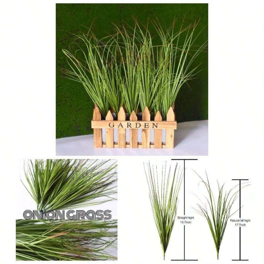 - 12 plantas de csped artificial, arbustos, zacate de trigo, tallos de vegetacin falsos para decoracin de habitacin, interior, hogar, plantas de zacate alta para decoracin al aire ltima - 12 - Ver 1