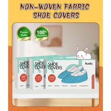 Fundas desechables para zapatos, paquete de 60 30 pares, fundas reciclables no tejidas, duraderas, transpirables, elsticas, se adaptan a hombres 11/mujeres 13, para uso en interiores y exteriores, - inicial - Ver 8