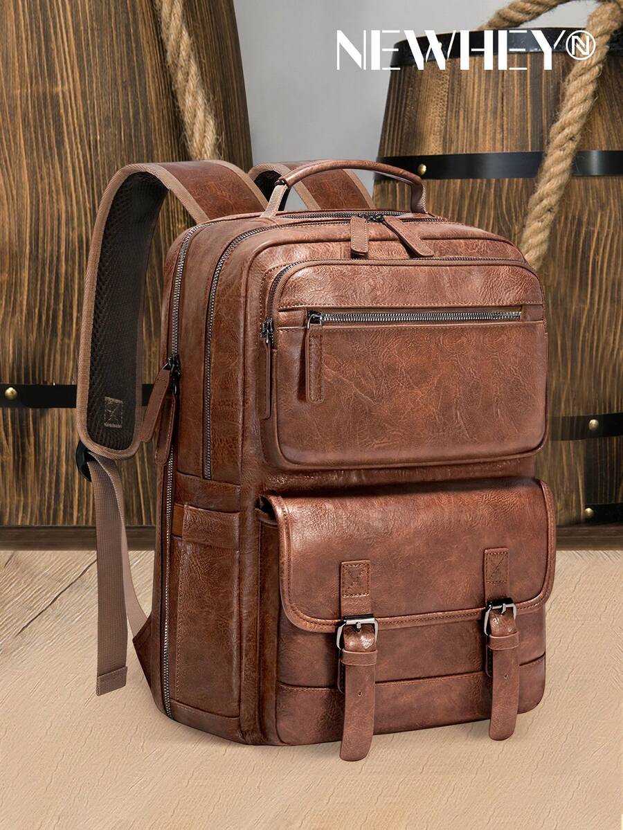 NEWHEY Laptop Backpack Men's Waterproof Backpack Men's 15.6 Inch Fashion Backpack Handbags For Work Travel College Office Bag