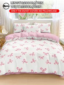 Bộ chăn ga gối 2/3 món, in hình nơ hồng, thân thiện với da và thoải mái, chất liệu mềm mại, phù hợp cho phòng ngủ, thiết kế in họa tiết, vỏ chăn bằng sợi microfiber có thể giặt, thoáng khí, chống bụi và chống trơn trượt, nhẹ và mềm mượt, phù hợp cho mọi mùa, phù hợp với giường đơn/đôi/cỡ lớn, bao gồm 1 vỏ chăn và 2/1 vỏ gối, món quà ngày lễ hoàn hảo, màu hồng, trắng. - Nhiều màu - Xem 26
