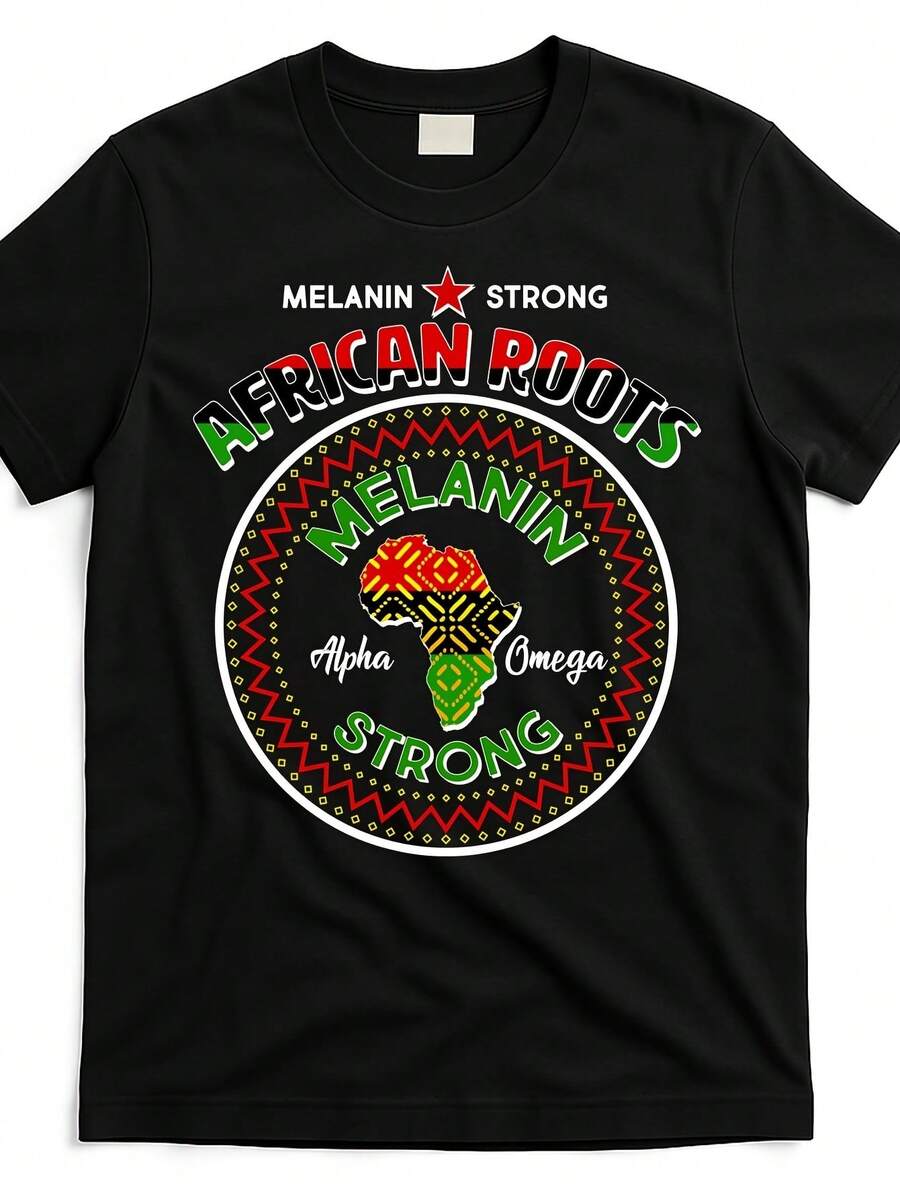 Camiseta strong african roo emblem camiseta - Negro - Ver 1