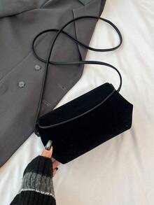 Túi xách mini tối giản, túi đeo vai phong cách retro sang trọng, túi đeo chéo chất lượng cao, phù hợp cho nữ sinh, sinh viên, người mới bắt đầu và các quý cô công sở. Lý tưởng cho văn phòng, trường đại học, công việc, kinh doanh, đi lại, hoạt động ngoài trời, du lịch và nhiều hơn nữa. - màu đen - Xem 3