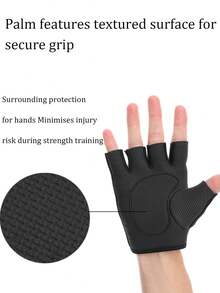 Anti-Slip Half Finger Fitness Gloves With Hook And Loop Fastener Lightweight Fingerless Gloves Breathable Weightlifting Gloves For Men And Women Gloves For Outdoor Shooting Hunting Climbing Hiking Bicycle Skiing Basketball Dumbbell Sport Equipment Gym Essential Accessories - Multicolor - View 8