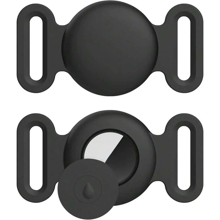 iDestry For Airtag Dog Collar Holder For Airtag Dog Tracker GPS Tracking Accessories Anti-Lost Silicone Case Double Ear Waterproof For Pet Cat Dog Collars Just A Protective Cover