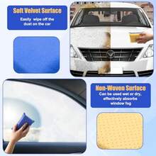 1pc Multi-Purpose Car Windshield Cleaning Sponge, Water Absorbing Defogging Sponge, Auto Accessories, Essential For Cars, Windshield Cleaner, Washing Equipment Cleaning Tool For Car Windshield Interior Cleaning, Strong Water Absorption, Suitable For Windows, Mirrors, Etc. - Leaves No Trace, Easy To Clean, Suitable For Indoor And Outdoor, Great Christmas Gift - Multicolor - View 5