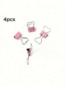 4/8/12PCS Valentine's Day Pink Heart Shaped Clips - Cute Long Tail Planner Clips For Scrapbooking, Love Notes, Photo Display, Journaling, Girls Gifts - Multicolor - View 9